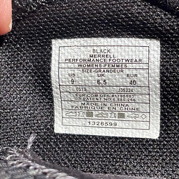 Merrell Women's Lorelei  Zip Sneaker Walking Shoe Black Mesh Minimalist Size 9 - Picture 9 of 9